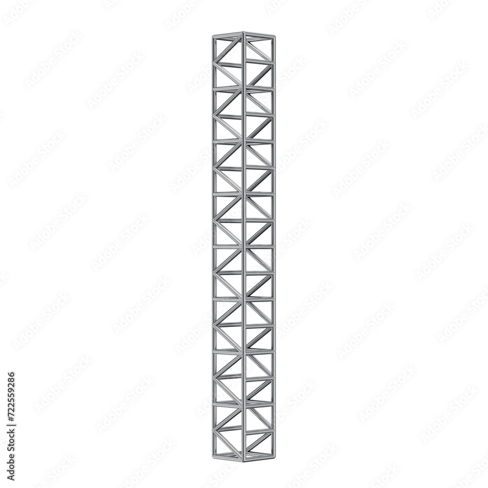 Steel truss beam seamless structure. 3d metal structure. 3d render of metal steel structure, industrial structure building with transparent background Steel truss beam seamless structure. 3d metal structure. 3d render of metal steel structure, industrial structure building with transparent background