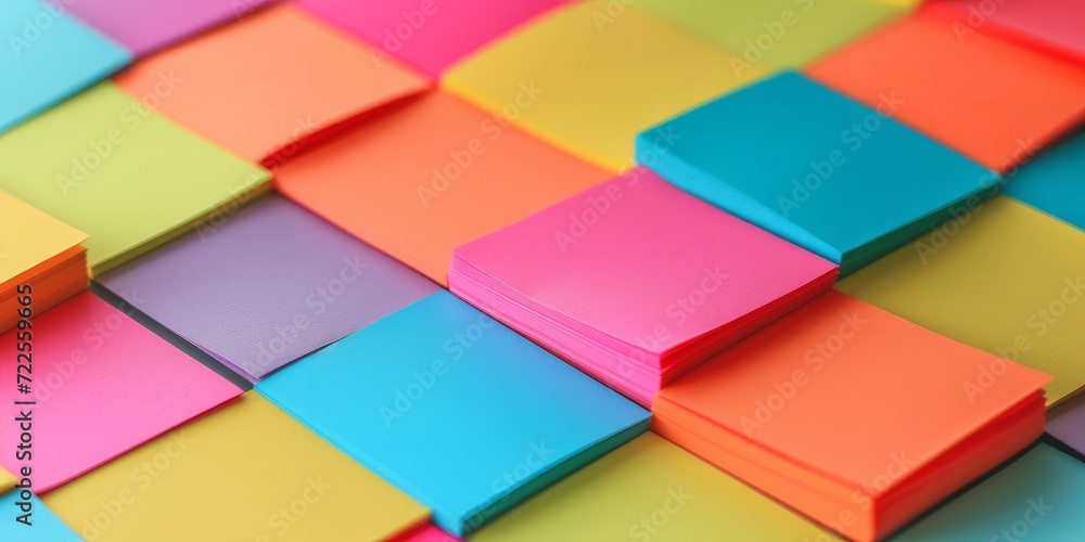 Blank Post it notes as multicolour background. Coloured sticky note set in vibrant colours. Blank Post it notes as multicolour background. Coloured sticky note set in vibrant colours.