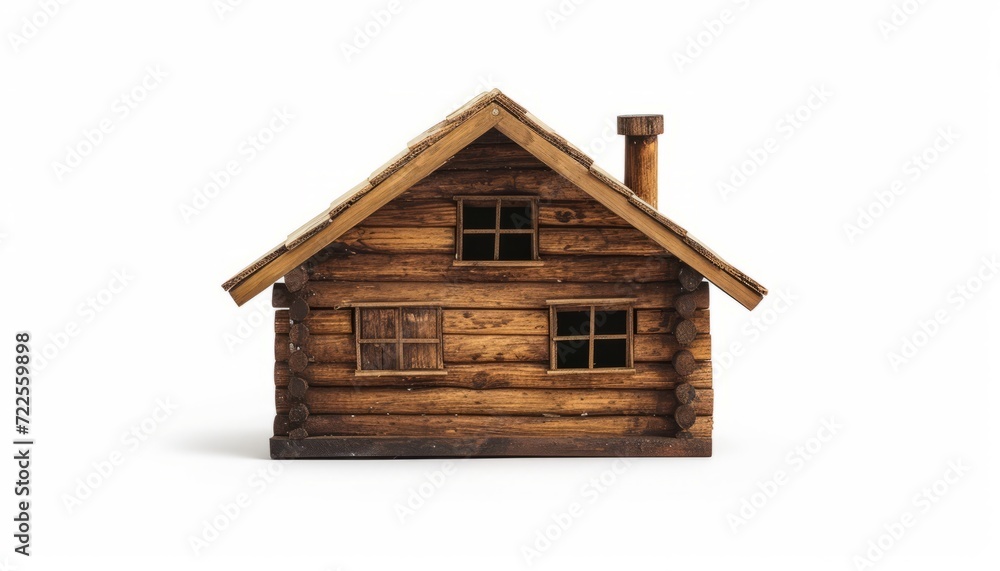 simple wooden house isolated on white background simple wooden house isolated on white background