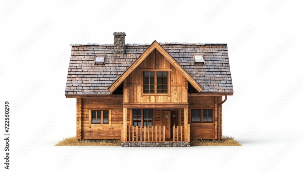 simple wooden house isolated on white background simple wooden house isolated on white background