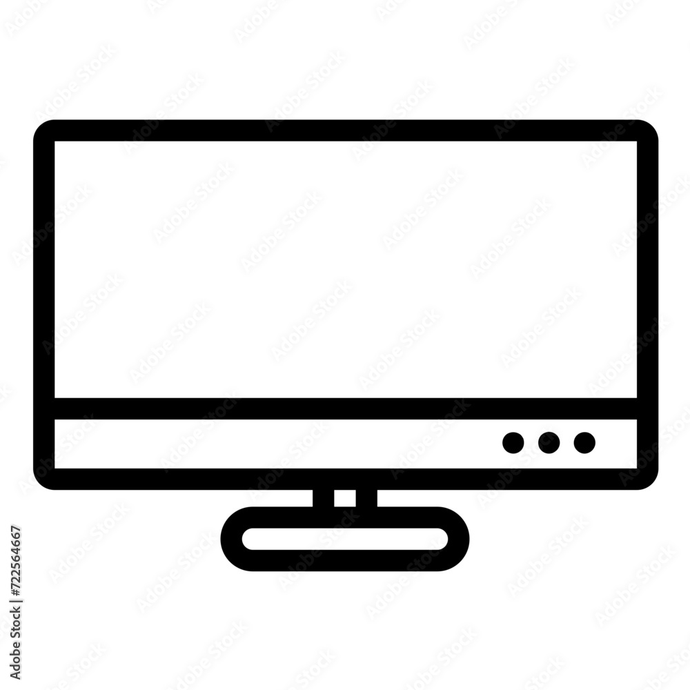 Desktop Line Icon Design Vector Desktop Line Icon Design Vector
