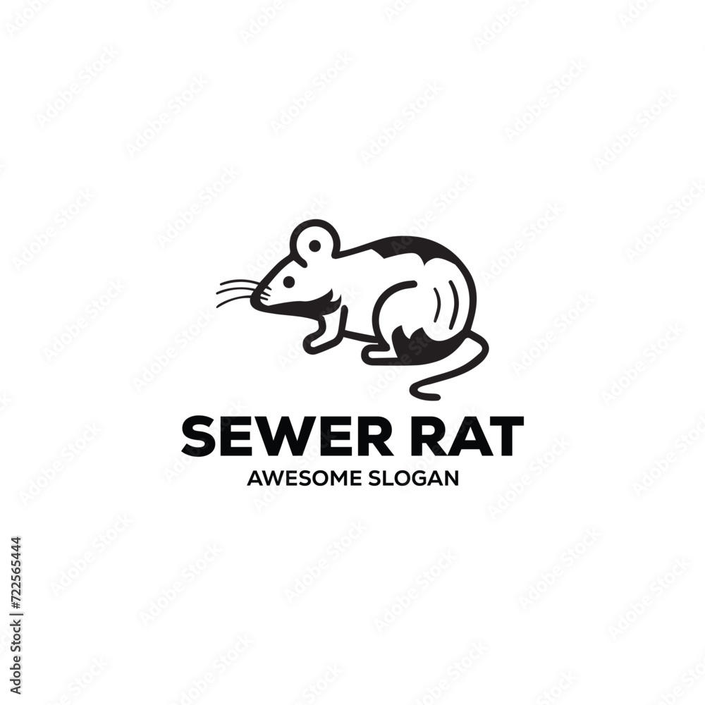 rat simple mascot logo design illustration rat simple mascot logo design illustration