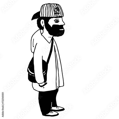 Isometric Black and White Charakter