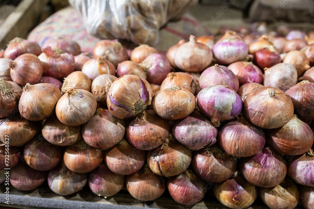 fresh onion from farm at vegetable store for sale at evening fresh onion from farm at vegetable store for sale at evening