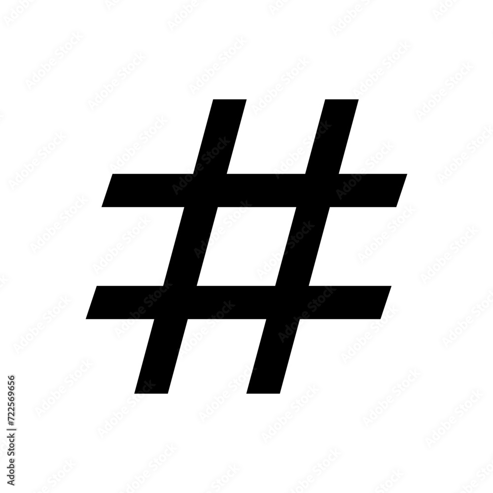 Fototapeta premium Hashtag icon vector. hashtag symbol