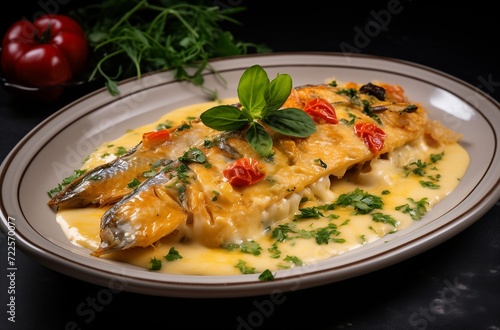 Gourmet sea bass with shrimp