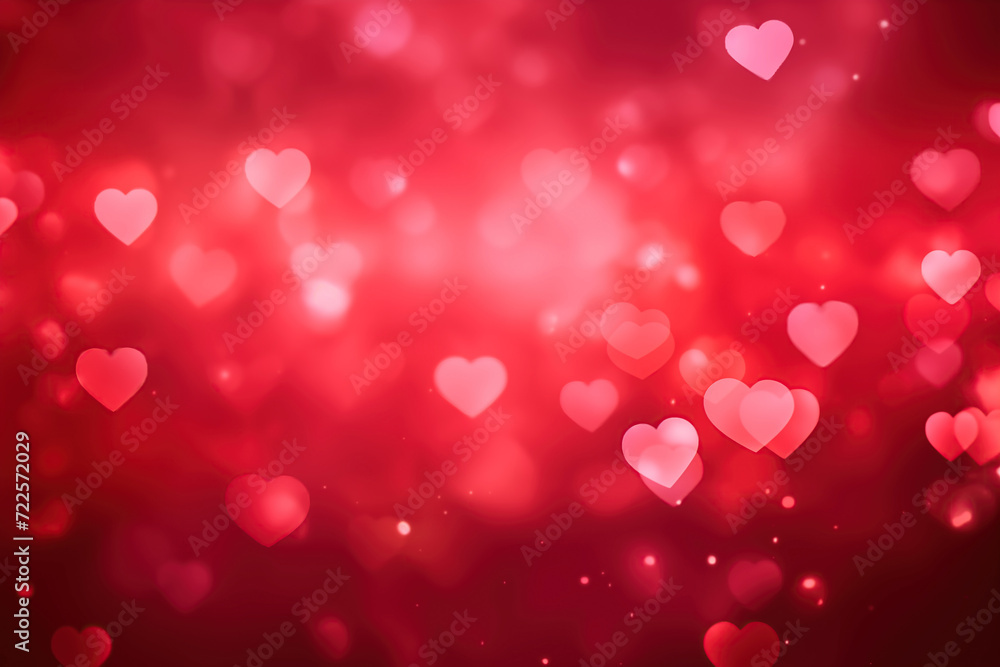 Valentine’s Day Heart-Shaped Bokeh Background Valentine’s Day Heart-Shaped Bokeh Background