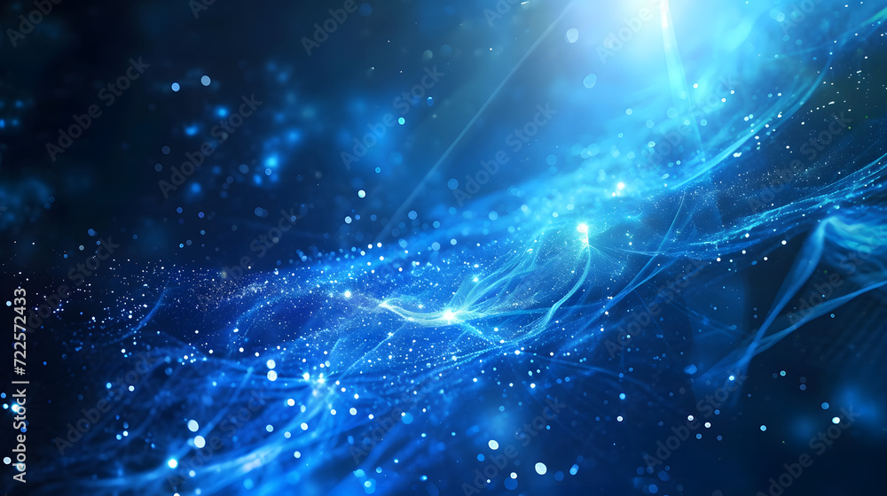 Blue background, light, connection Blue background, light, connection