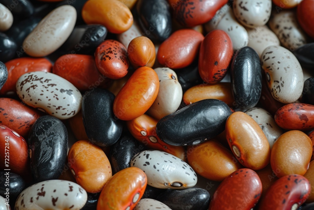 mixed colourful beans background mixed colourful beans background