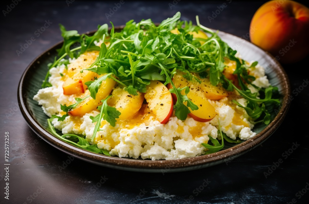 Summer peach salad with arugula Summer peach salad with arugula