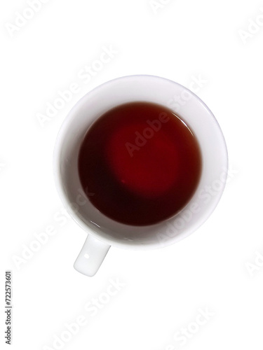 tazza con tisana vista dall'alto