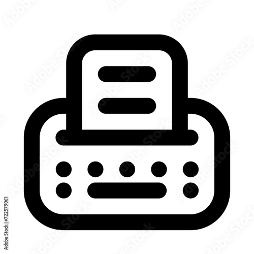 Typewriting Line Icon