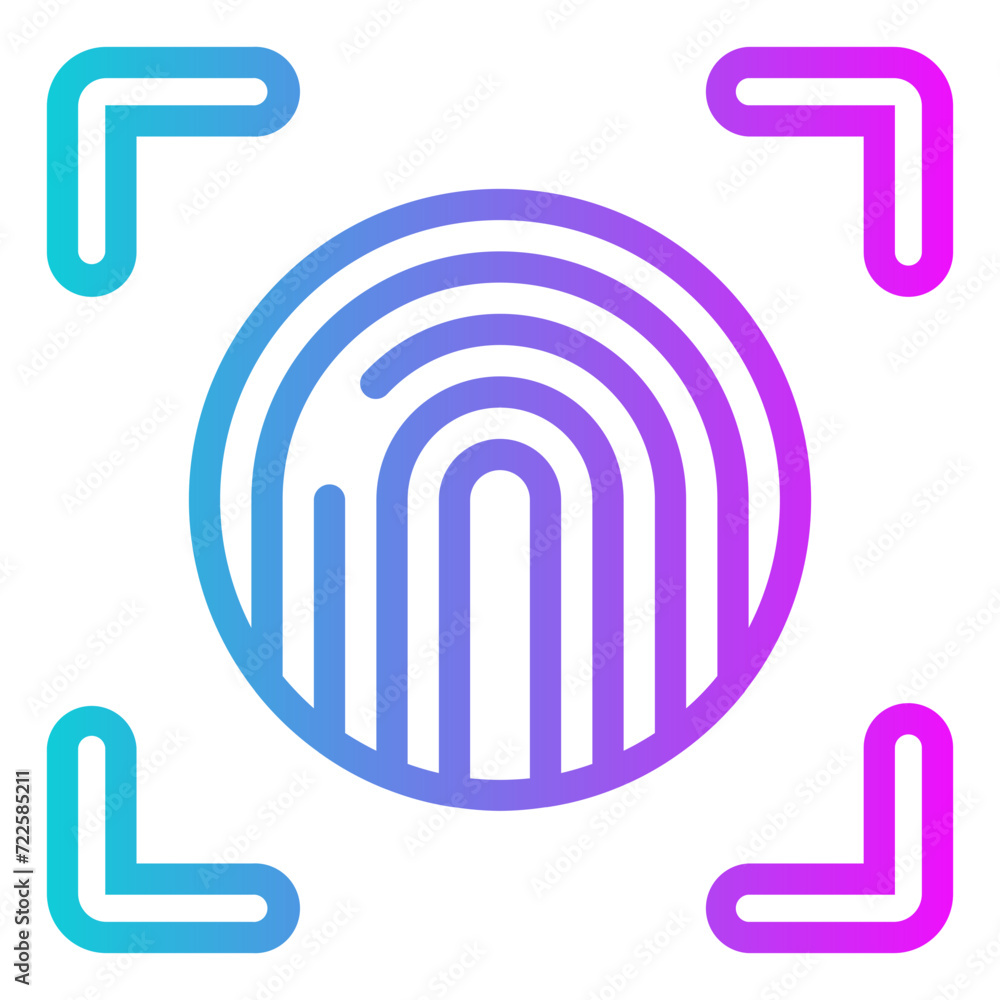 Biometric Gradient Icon Design Vector Biometric Gradient Icon Design Vector