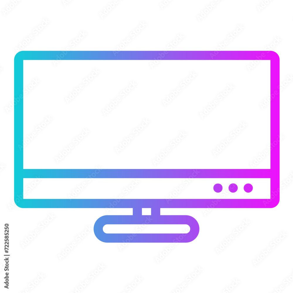 Desktop Gradient Icon Design Vector Desktop Gradient Icon Design Vector