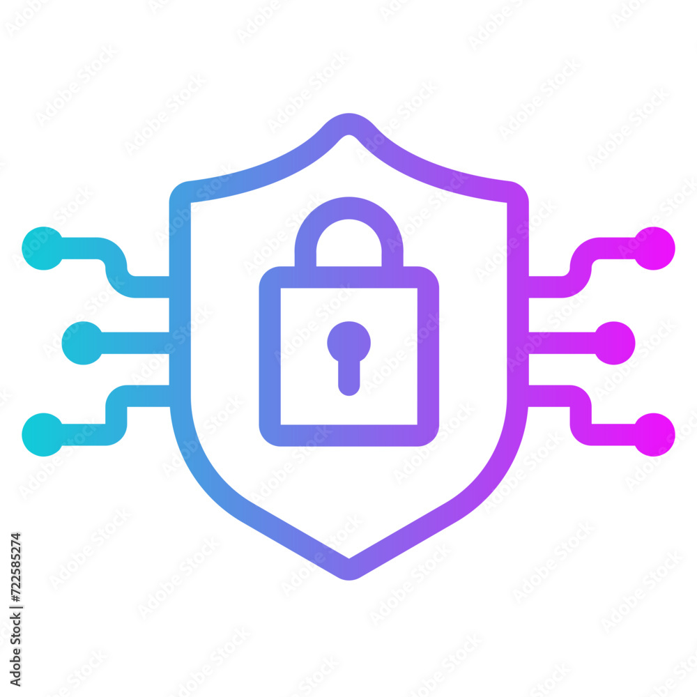 Cybersecurity Gradient Icon Design Vector Cybersecurity Gradient Icon Design Vector
