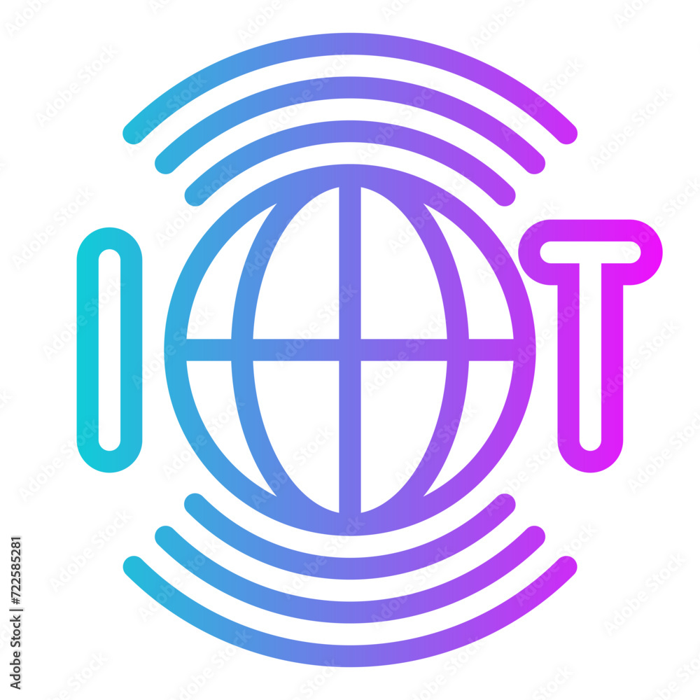 Internet Of Things Gradient Icon Design Vector Internet Of Things Gradient Icon Design Vector