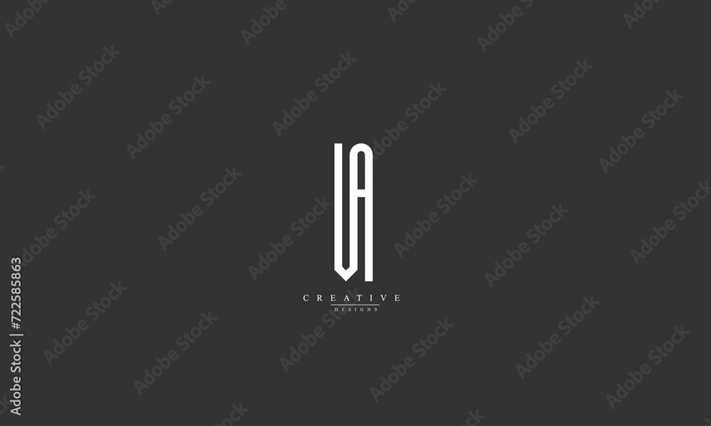 Alphabet letters Initials Monogram logo VA AV V A Alphabet letters Initials Monogram logo VA AV V A