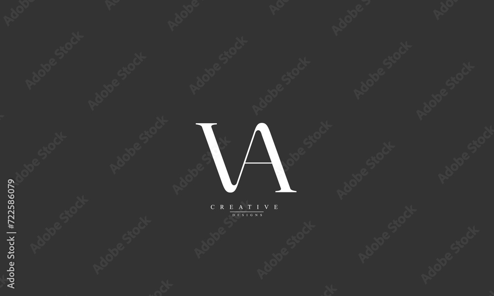 Alphabet letters Initials Monogram logo VA AV V A Alphabet letters Initials Monogram logo VA AV V A