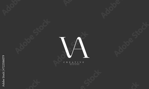 Alphabet letters Initials Monogram logo VA AV V A photo