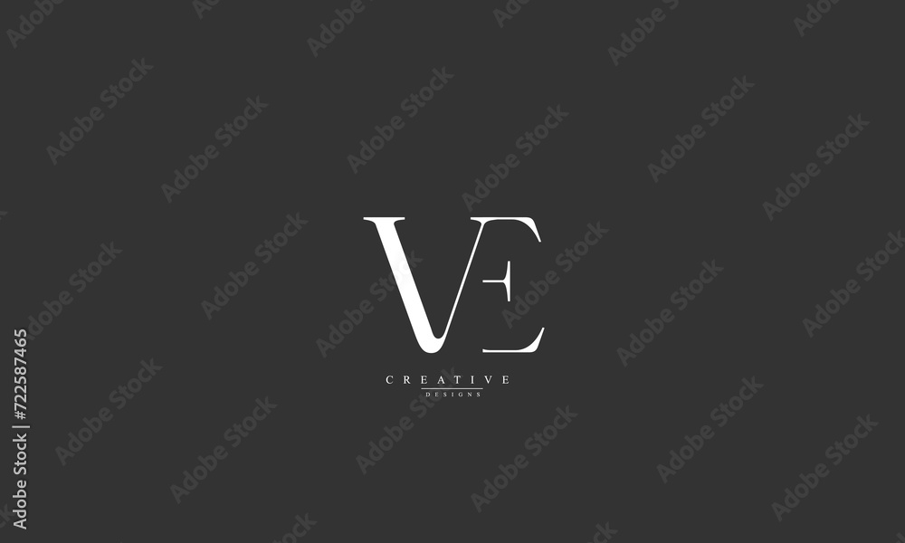 Alphabet letters Initials Monogram logo VE EV V E Alphabet letters Initials Monogram logo VE EV V E