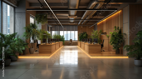 Spacious Office With Abundant Potted Plants © mattegg