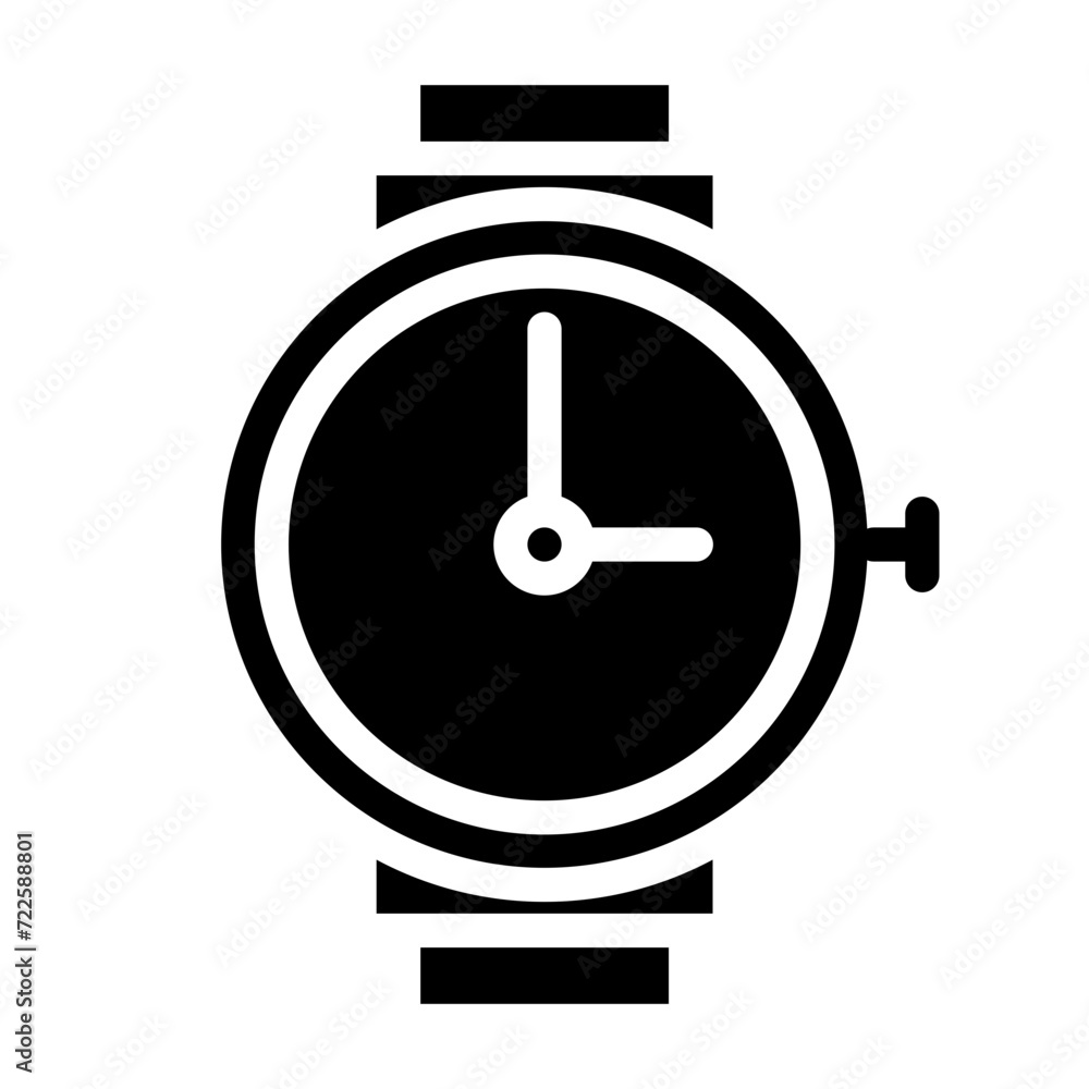 Smartwatch Solid Icon Design Vector Smartwatch Solid Icon Design Vector
