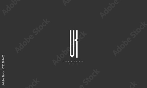 Alphabet letters Initials Monogram logo VK V K