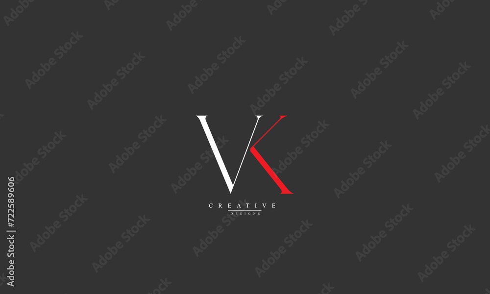 Alphabet letters Initials Monogram logo VK KV VK Alphabet letters Initials Monogram logo VK KV VK
