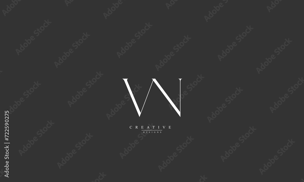 Alphabet letters Initials Monogram logo VN NV V N Alphabet letters Initials Monogram logo VN NV V N