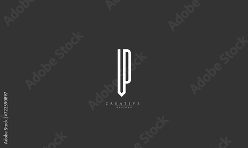 Alphabet letters Initials Monogram logo VP PV V P photo