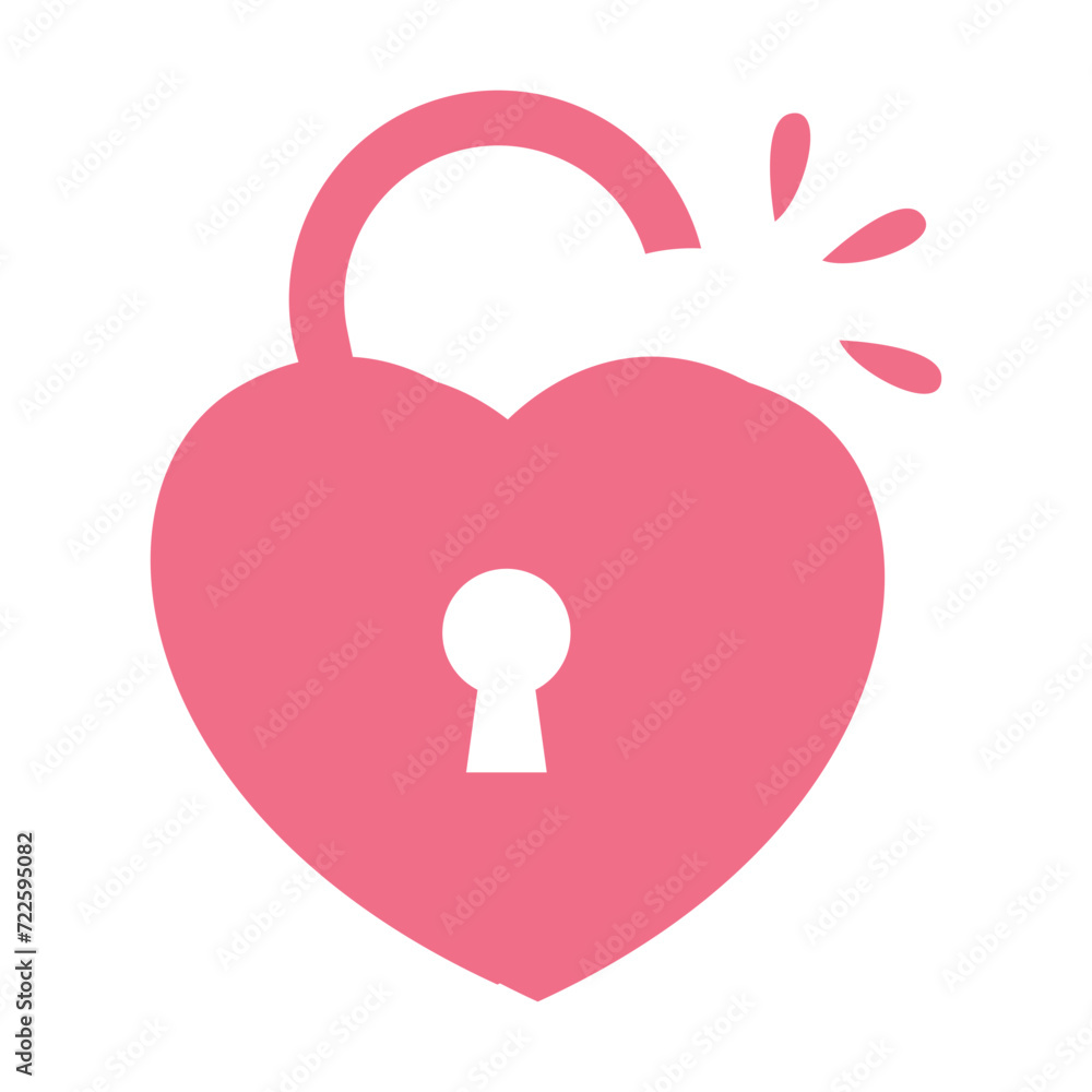 Open and closed padlock heart Open and closed padlock heart