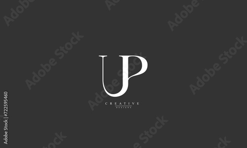Alphabet letters Initials Monogram logo UP PU U P