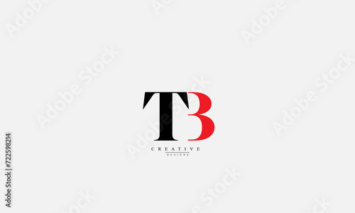 Alphabet letters Initials Monogram logo TB BT T B