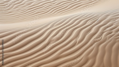 Macro shot of sand patterns sculpted by the wind on a beach