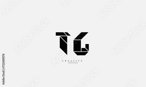 Alphabet letters Initials Monogram logo TG G T GT