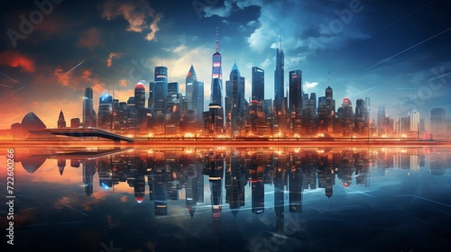 "Futuristic Metropolis: Cityscapes Illuminated by Neon Dreams