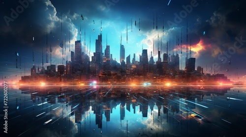 "Futuristic Metropolis: Cityscapes Illuminated by Neon Dreams