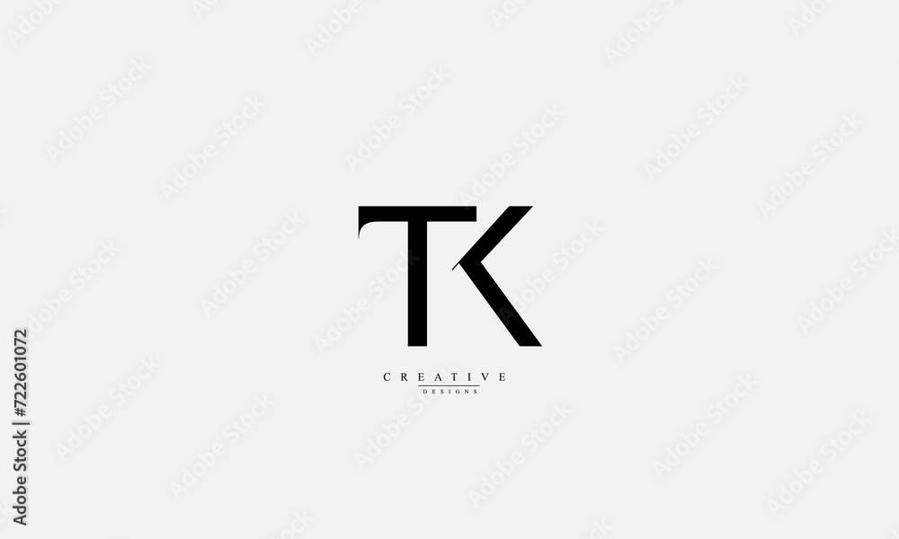 Alphabet letters Initials Monogram logo TK KT T K Alphabet letters Initials Monogram logo TK KT T K