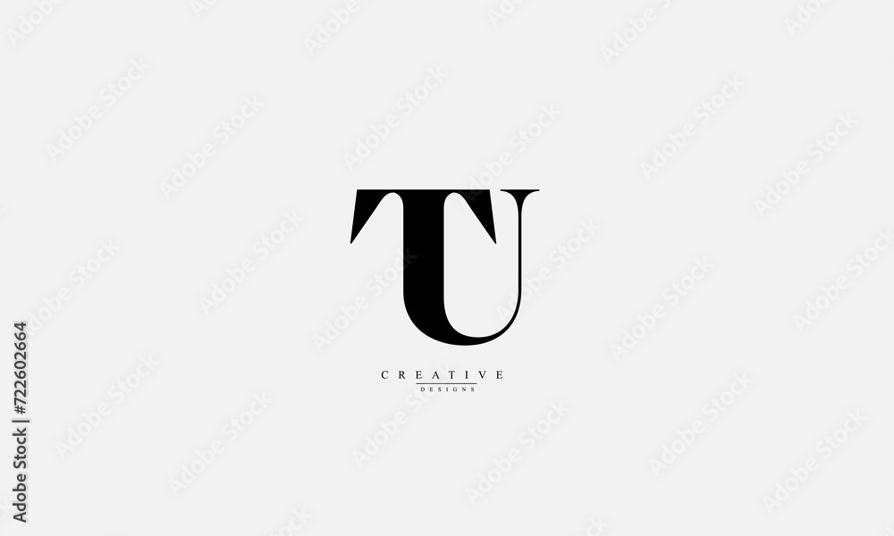 Alphabet letters Initials Monogram logo TU T U Alphabet letters Initials Monogram logo TU T U