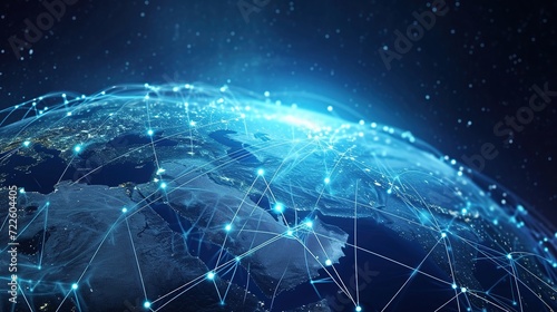 Global network connection background. Copy space for add text