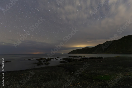 Red Rocks Coastal Walk, Night Photography, Gazing Towards the South Island, New Zealand