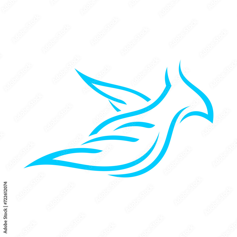 Naklejka premium Bird Vector Logo Design Template