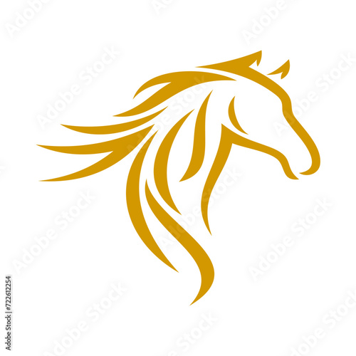 Horse Head Vector Logo Design Template
