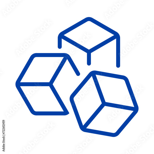 Ice Cube Vector Logo Design Template