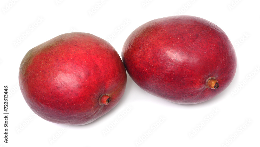 Two mango fruit isolated on white background Two mango fruit isolated on white background
