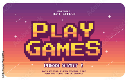 pixel text effect