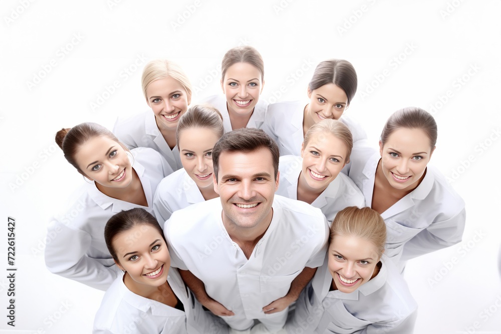 Group of dentist smiling while standing in dental clinic. Portrait of confident young dentist working. Generative AI. Group of dentist smiling while standing in dental clinic. Portrait of confident young dentist working. Generative AI.
