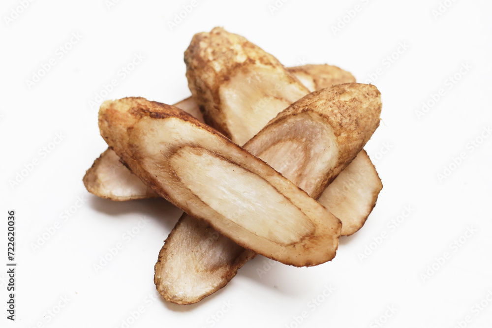Burdock Root (Gobo) on white background. Burdock Root (Gobo) on white background.