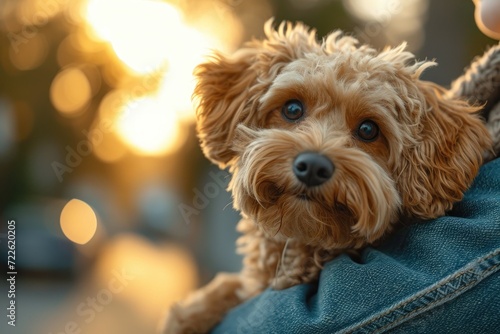 A curious canine, with a mix of terrier, poodle, labrador, golden retriever, yorkshire terrier, and schnauzer in its dna, gazes intently at the camera, showcasing its adorable toy-like features and l