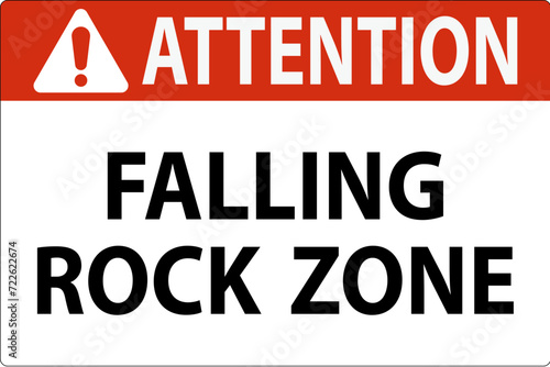 Attention Sign, Falling Rock Zone
